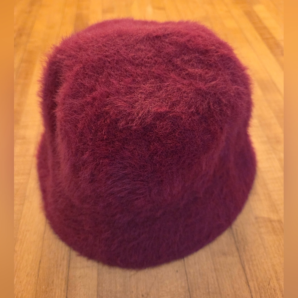 Urban Oufitters Red Plush Bucket Hat